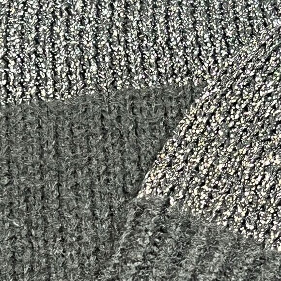 Loft black and metallic silver striped wool blend sweater size XL - Picture 13 of 16